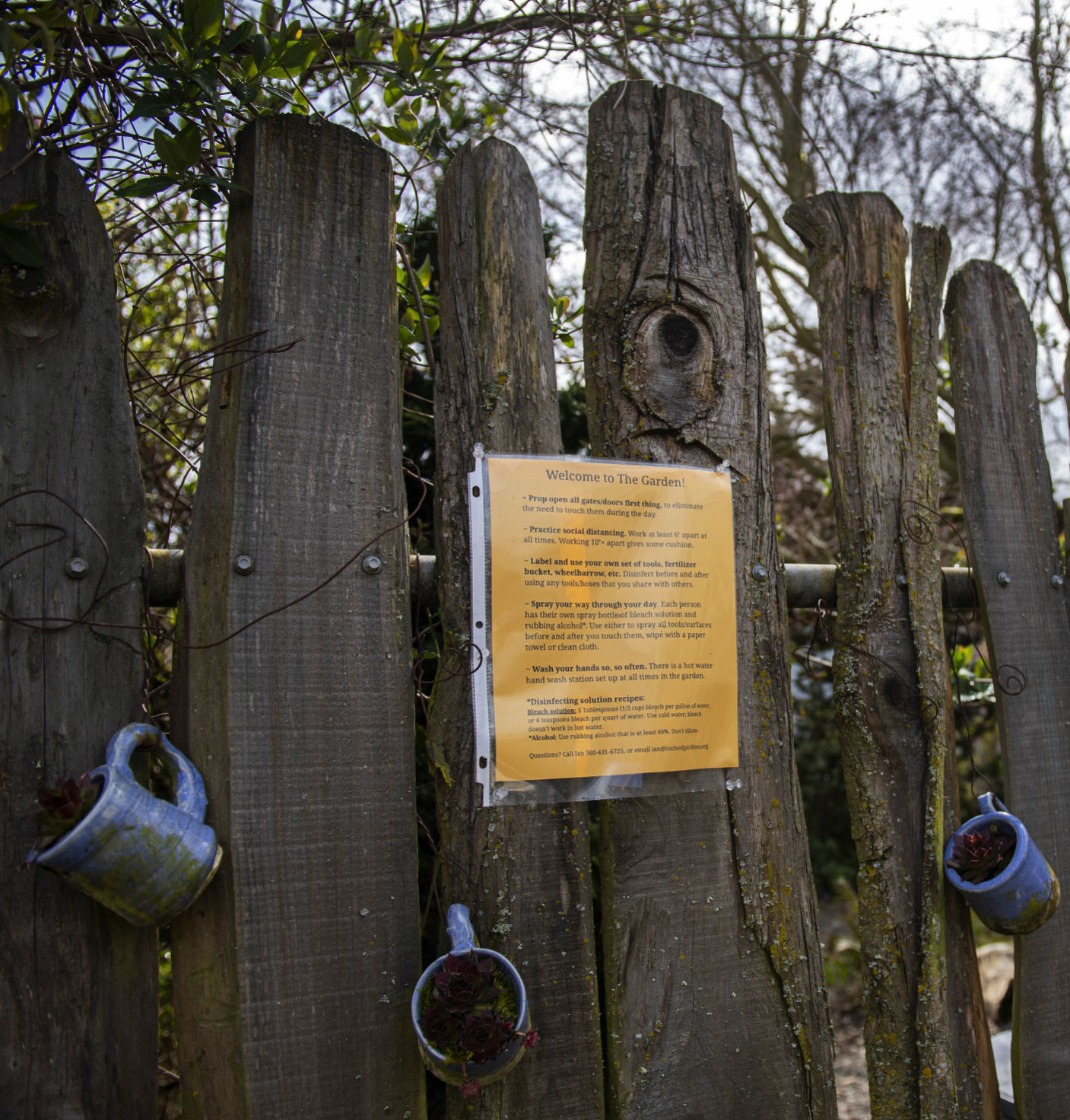 Garden precautions